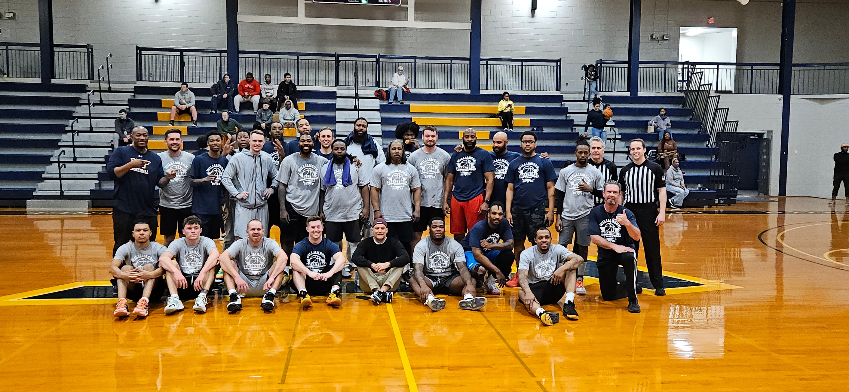 Twenty-five alums participated in this year's annual basketball alumni game on Founder's Day evening
