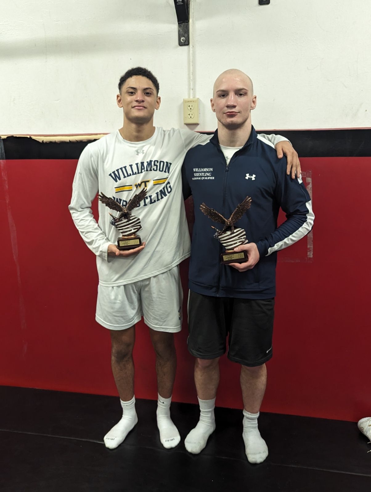 Alexander Gamble-Williams and Talon Pisarchuk both earned Outstanding Wrestler awards at the Rutgers Rumble