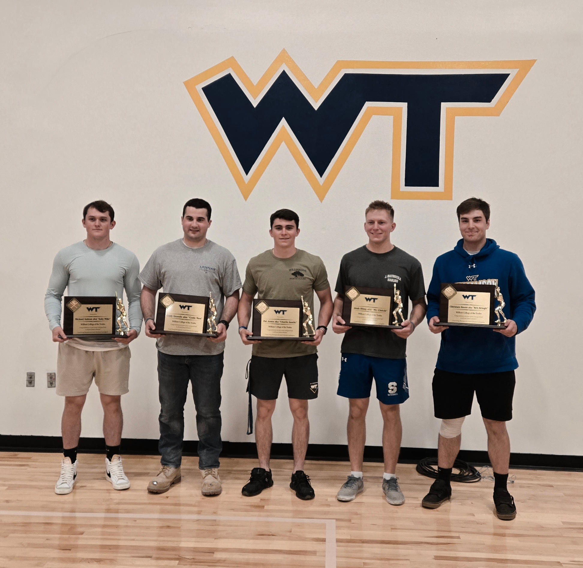 The Williamson coaching staff recently honored its six seniors. (not pictued = Samuel Coppa)