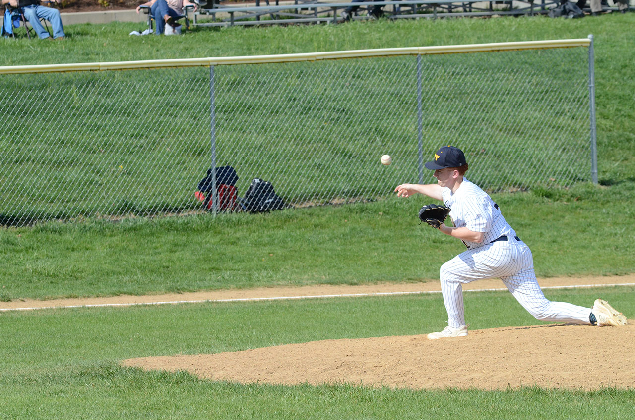 Aiden McHugh gave Williamson an outstanding pitching effort in the team's 5-4 win over Penn State Hazelton