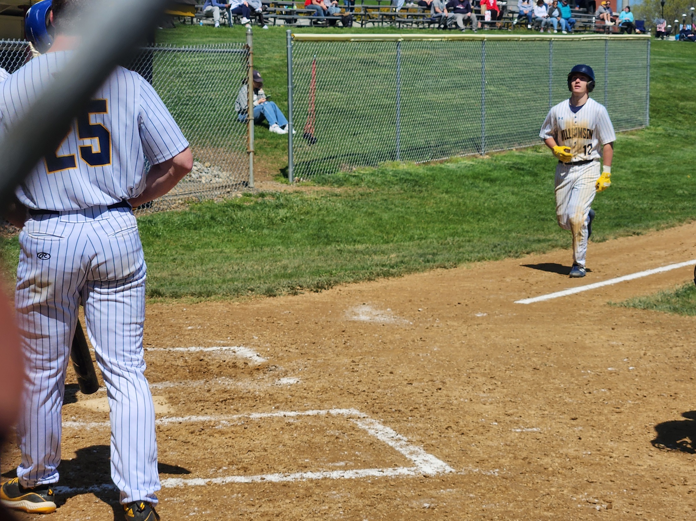 Zachary Ladislaw rounds the bases after a 3-run homer, as part of Williamson's 14-4 win over Patrick Henry College